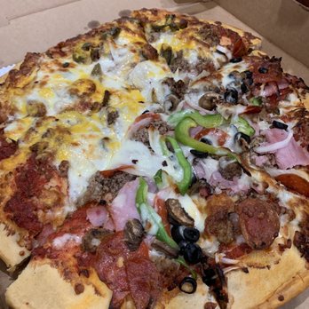Bottoms Up Pizza - Half Mexican and half Bottoms up Loaded - Pizza Near Me - Richmond, Virginia