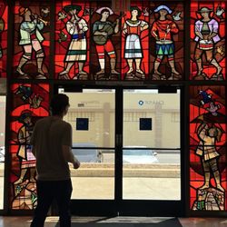 Chase Bank - Stained glass exit