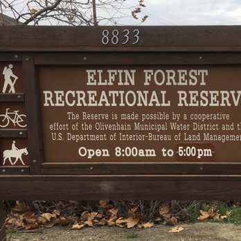 Elfin Forest Recreational Reserve - Entrance sign - Hiking Near Me - Escondido, California Elfin Forest Recreational Reserve - Entrance sign - Hiking Near Me - Escondido, California