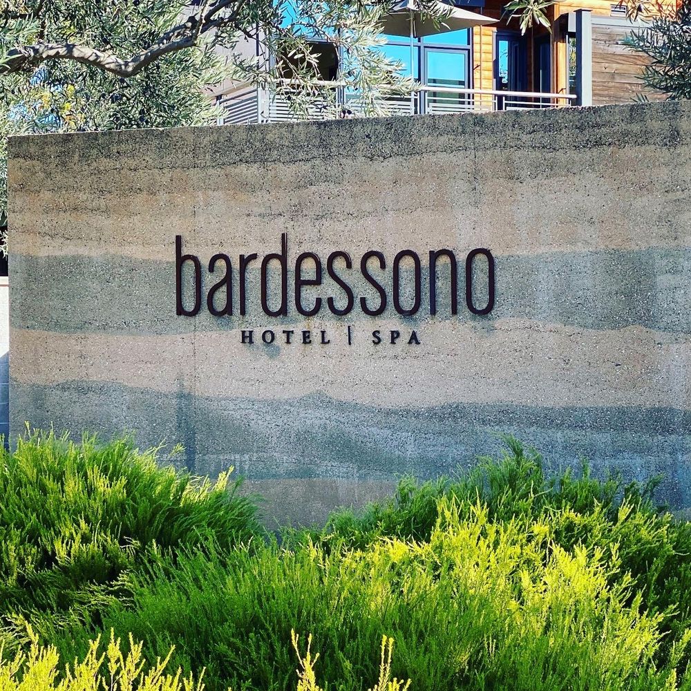 Bardessono Hotel and Spa - Hotel sign - Hotels Near Me - Yountville, California