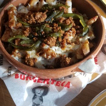 Burgerteca - Queso fundido con chorizo - Burgers Near Me - San Antonio, Texas Burgerteca - Queso fundido con chorizo - Burgers Near Me - San Antonio, Texas