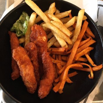 PONKO Chicken - Ponko Chicken Tenders Plate w/ Ponko Fries and Sweet Potato Fries - New American Near Me - Atlanta, Georgia PONKO Chicken - Ponko Chicken Tenders Plate w/ Ponko Fries and Sweet Potato Fries - New American Near Me - Atlanta, Georgia