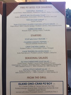 Menu photo 7 Alaloa Lounge Kapalua, HI