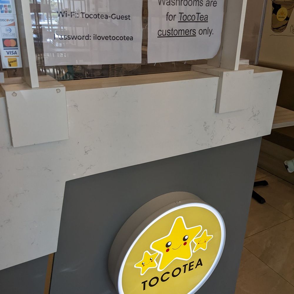 Toco Tea - Wifi password and logo - Bubble Tea Near Me - Vaughan, Ontario Toco Tea - Wifi password and logo - Bubble Tea Near Me - Vaughan, Ontario