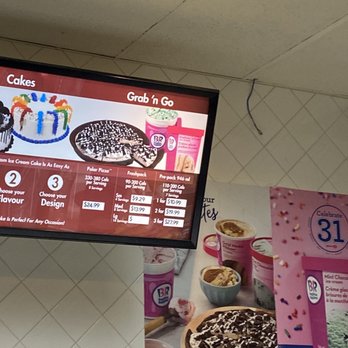 Baskin Robins - a menu for a cake shop - Ice Cream & Frozen Yogurt Near Me - Surrey, British Columbia