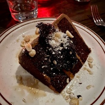 St. Clair Supper Club - Incredible Chocolate Hazelnut Cake with a fig-based jam - American Near Me - Chicago, Illinois