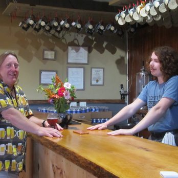 Lost Towns Brewing - husband enjoying his Blueberry Wheat - Breweries Near Me - Ware, Massachusetts
