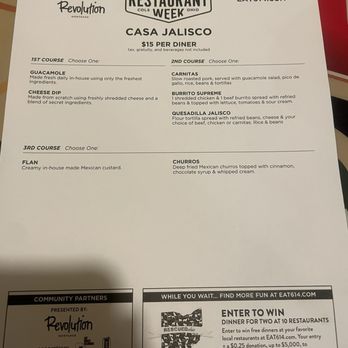 Casa Jalisco - Menu - Mexican Near Me - Hilliard, Ohio