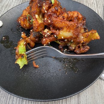Soos - Fried Broccoli and cauliflower nice amount of heat to it - Malaysian Near Me - Toronto, Ontario