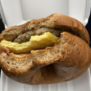 Darci's Dinky Donuts & Espresso - Sausage and bacon sandwich. - Donuts Near Me - Duvall, Washington Darci's Dinky Donuts & Espresso - Sausage and bacon sandwich. - Donuts Near Me - Duvall, Washington