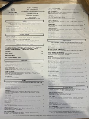 Menu photo 1 Seed Central Coffee & Eats Berlin, CT Menu photo 1 Seed Central Coffee & Eats Berlin, CT