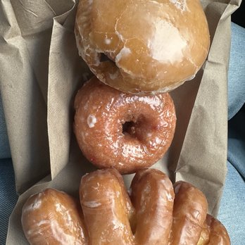 Somethin' Sweet Donuts - Ube bismark, cherry cake and the apple filled claw - Donuts Near Me - Chicago, Illinois
