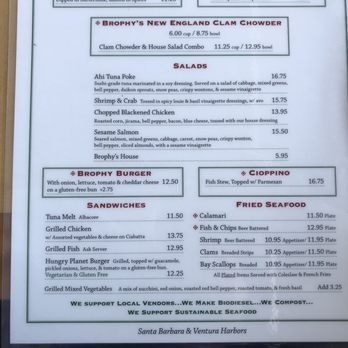 Brophy Bros - Menu - Seafood Near Me - Santa Barbara, California