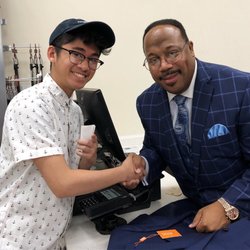 The Suit Store Outlet - "He might've looked good in his suit, but he helped me pick a suit that I would look WAY better in. Thanks my guy."