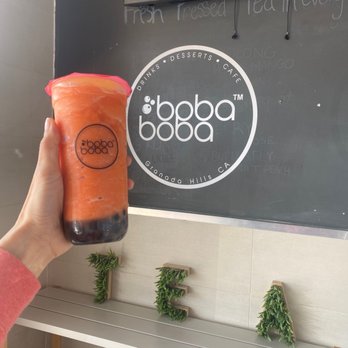 Boba Boba - Strawberry Thai tea (special request) - Bubble Tea Near Me - Granada Hills, California