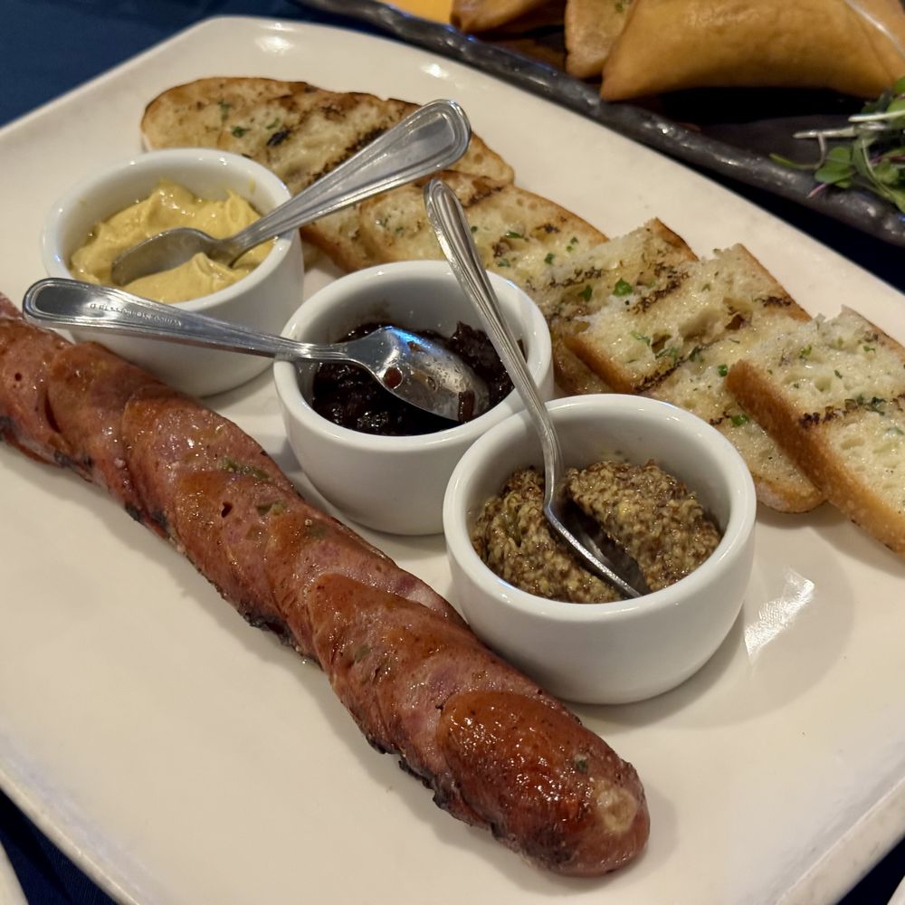 Pamplemousse Grille - Grilled Sausage Platter - New American Near Me - Solana Beach, California Pamplemousse Grille - Grilled Sausage Platter - New American Near Me - Solana Beach, California
