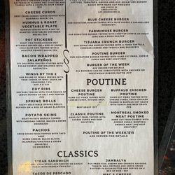 The Pub - Food menu