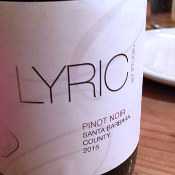 Farm & Table - Lyric Pinot Noir, 2015 santa Barbara - New American Near Me - Albuquerque, New Mexico