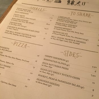 The Mill House - Food menu - Bars Near Me - Melbourne, VIC