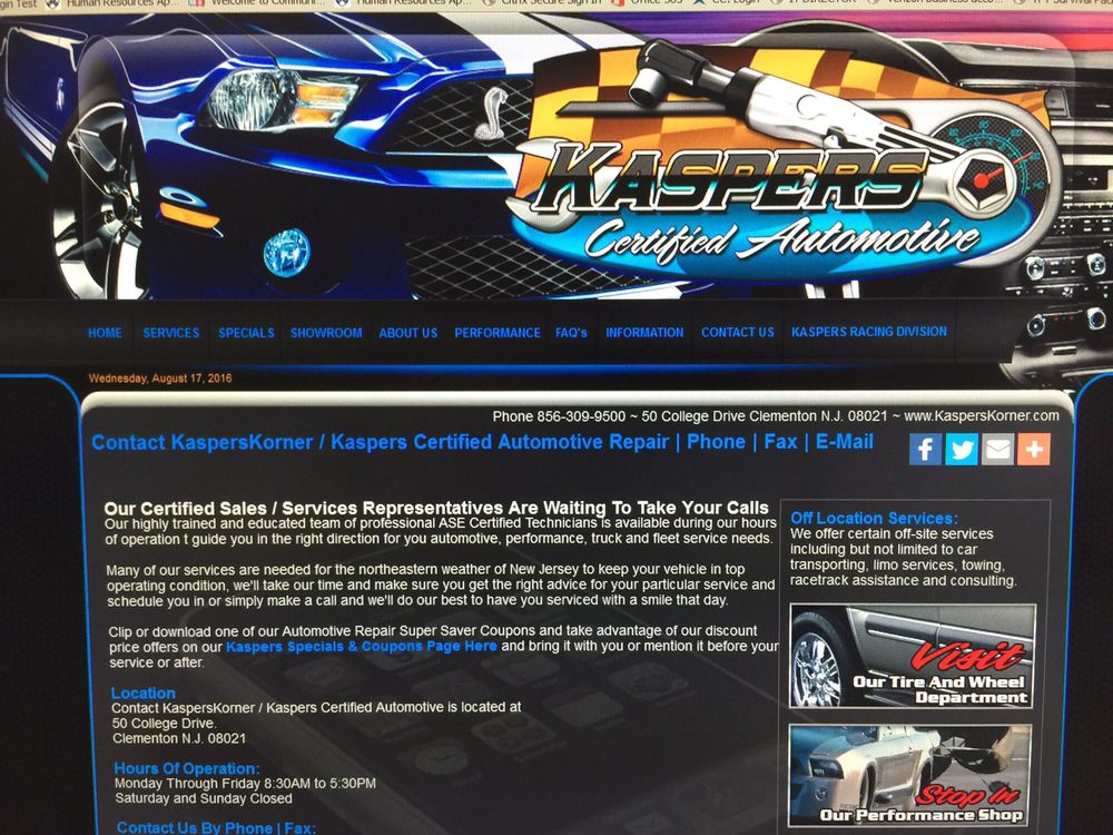 KASPER KORNER Auto Repair 50 College Dr, Clementon, NJ Phone