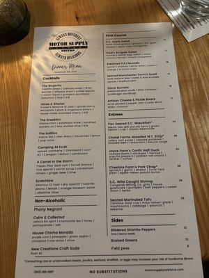 Menu photo 2 Motor Supply Co Bistro Columbia, SC