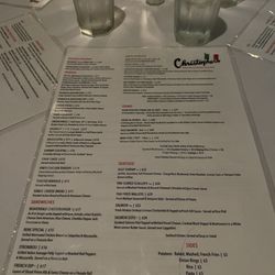 Dinner menu