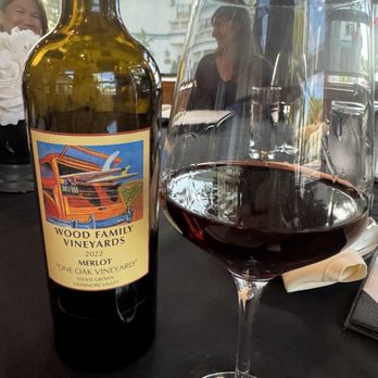 Oasis Restaurant  - Livermore-based Merlot from Wood Family Vineyards (Oct 2025) - Afghan Near Me - Pleasanton, California