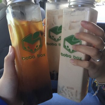 Boba Box - Citrus with Boba; passion fruit with boba; and milk tea with Lychee jelly - Coffee & Tea Near Me - Monrovia, California Boba Box - Citrus with Boba; passion fruit with boba; and milk tea with Lychee jelly - Coffee & Tea Near Me - Monrovia, California