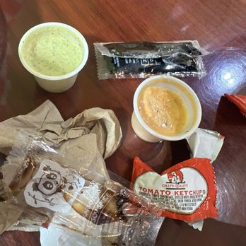 Las Brasas Charcoal Chicken - Sauces - compliments the chicken really well - Peruvian Near Me - Houston, Texas Las Brasas Charcoal Chicken - Sauces - compliments the chicken really well - Peruvian Near Me - Houston, Texas