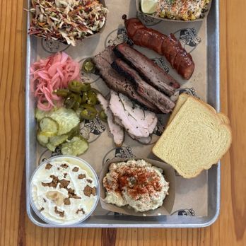 Helberg Barbecue - Tray of deliciousness - Barbeque Near Me - Woodway, Texas