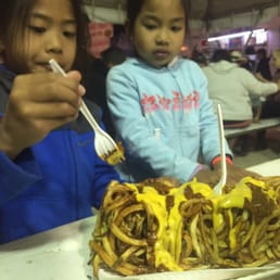 Huge! Basket of curly fries with chili and cheese $9