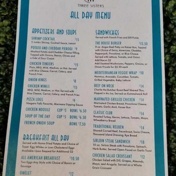 Three Sisters Cafe - Menu 7/2/21 - Desserts Near Me - Niagara Falls, New York
