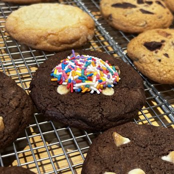 Bee J’s Cookies - Chocolate Birthday Cake! Double chocolate cookie w/ confetti chips, vanilla frosting & rainbow sprinkles. - Desserts Near Me - Washington, DC, District of Columbia Bee J’s Cookies - Chocolate Birthday Cake! Double chocolate cookie w/ confetti chips, vanilla frosting & rainbow sprinkles. - Desserts Near Me - Washington, DC, District of Columbia