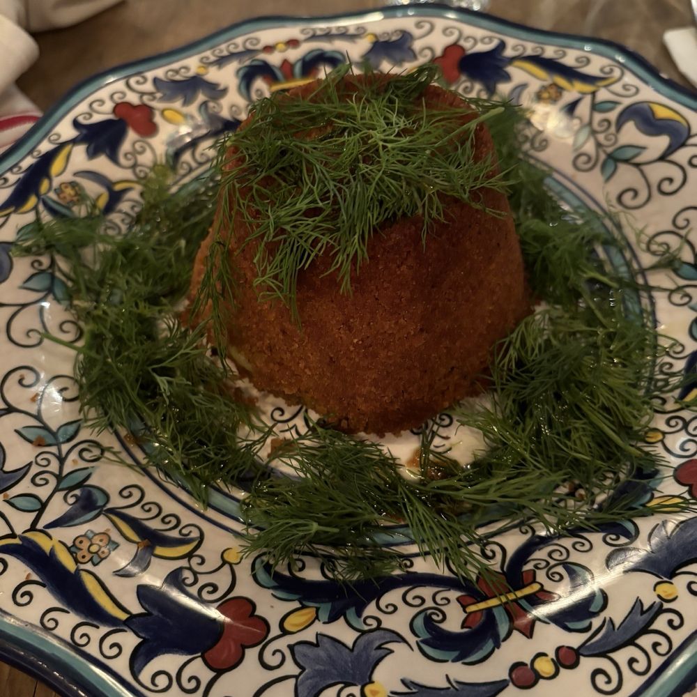 Norma - Pasta con Sarde a Timballo (Before busting it open) - Pizza Near Me - New York, New York