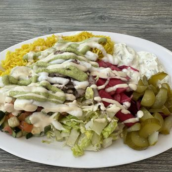 Habibi Falafel - " Build a Salad Bowl " served on a small plate. I forgot to choose the falafel as my protein. Bummer! - Falafel Near Me - San Francisco, California