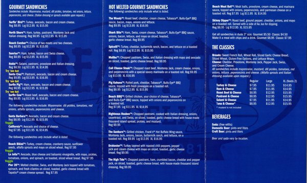 Menu photo 3 Beach Hut Deli Roseville, CA