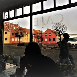 Bageren & Thereses køkken - Et kig ud mod Rødby Torv
