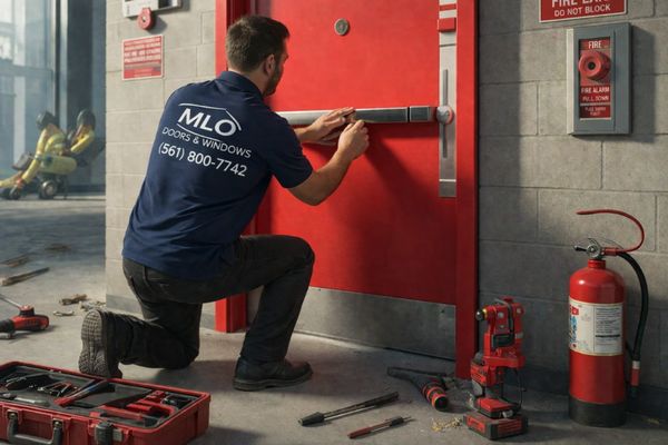 Commercial Door - Commercial doors play a vital role in the daily operation, safety, and appearance of your business. In high-traffic environments, even small issues if left untreated, can lead to operational downtime, safety risks, and unnecessary expenses.

At MLO Doors & Windows, we provide expert commercial door repair and preventive maintenance solutions designed to keep your business running smoothly. Our proactive approach helps reduce long-term costs, extend the lifespan of door systems, and prevent emergency breakdowns that disrupt operations. Regular maintenance is a smart business decision. Well-maintained commercial doors improve reliability, enhance safety, and help businesses avoid premature replacements and costly liabilities. With decades of hands-on experience, we are trusted by property managers, HOAs, retail spaces, offices, and commercial facilities to deliver consistent, professional results. Protect your investment. Reduce downtime. Save money.