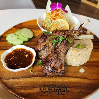 Thai BBQ House - Lamb BBQ with fried rice - Salad Near Me - Petaluma, California Thai BBQ House - Lamb BBQ with fried rice - Salad Near Me - Petaluma, California