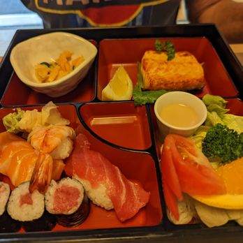 Murata Restaurant - 5-2022 $21.50 Broiled Salmon Lunch delish Best Buttery salmon & tuna nigiri, yum! + small dish salmon pcs for rice Tasty sesame dressing - Japanese Near Me - Portland, Oregon Murata Restaurant - 5-2022 $21.50 Broiled Salmon Lunch delish Best Buttery salmon & tuna nigiri, yum! + small dish salmon pcs for rice Tasty sesame dressing - Japanese Near Me - Portland, Oregon