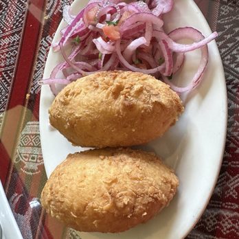 Lineas de Naska - Meat with quartered hard boiled eggs and again excellent batter. - Peruvian Near Me - New Rochelle, New York Lineas de Naska - Meat with quartered hard boiled eggs and again excellent batter. - Peruvian Near Me - New Rochelle, New York