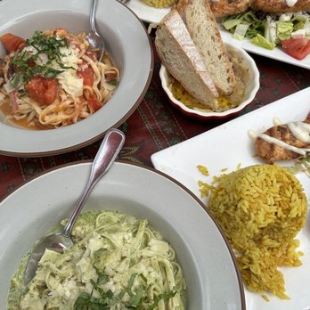 Tree House Cafe - Chicken Pesto Pasta Veggie Pasta Chicken Kebabs - Mediterranean Near Me - Carmel, California Tree House Cafe - Chicken Pesto Pasta Veggie Pasta Chicken Kebabs - Mediterranean Near Me - Carmel, California