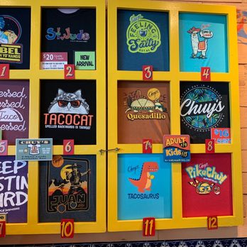 Chuy's - Shirt options - Tex-Mex Near Me - Cedar Park, Texas