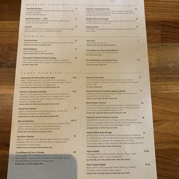 Cafe Flora - Weekend brunch menu - Vegetarian Near Me - Seattle, Washington