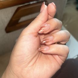 Coffee themed espresso nails