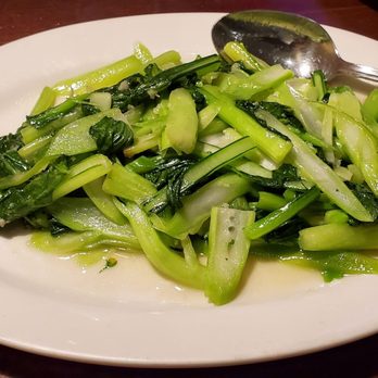 Full Moon Mandarin Cuisine - Seasonal chinese baby mustards in garlic sauce - Chinese Near Me - Monterey, California