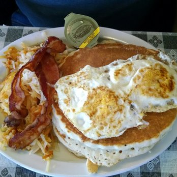 Mountain Lyon Cafe - The Bronco - 2 of everything: pancakes, eggs and. Bacon with hashbrowns - Breakfast & Brunch Near Me - Silverthorne, Colorado Mountain Lyon Cafe - The Bronco - 2 of everything: pancakes, eggs and. Bacon with hashbrowns - Breakfast & Brunch Near Me - Silverthorne, Colorado