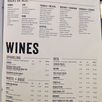 Yard House - Menu - drinks/ wines - New American Near Me - Henderson, Nevada