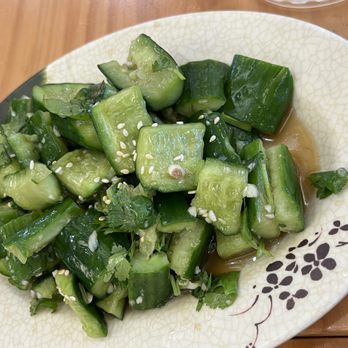 Yuanbao Jiaozi - Cucumber salad-I really liked the addition of cilantro. - Chinese Near Me - Burlingame, California Yuanbao Jiaozi - Cucumber salad-I really liked the addition of cilantro. - Chinese Near Me - Burlingame, California