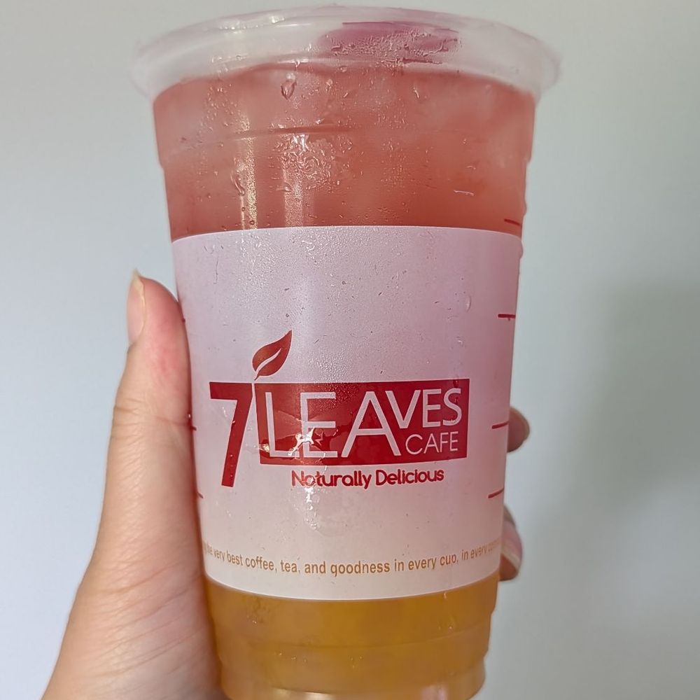 Strawberry sunset with crystal boba